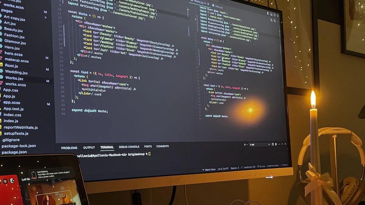 Estação de trabalho de programação